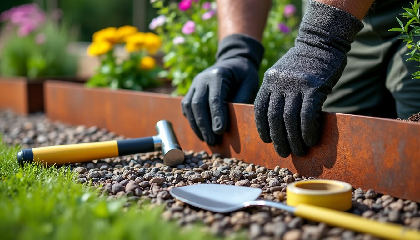 apprenez à installer facilement une bordure en acier corten grâce à notre guide pratique détaillé, étape par étape, pour un résultat durable et esthétique.