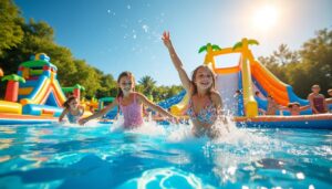 découvrez nos jeux d'eau gonflables pour des aventures aquatiques inoubliables, avec glissades amusantes et moments de plaisir en famille ou entre amis.