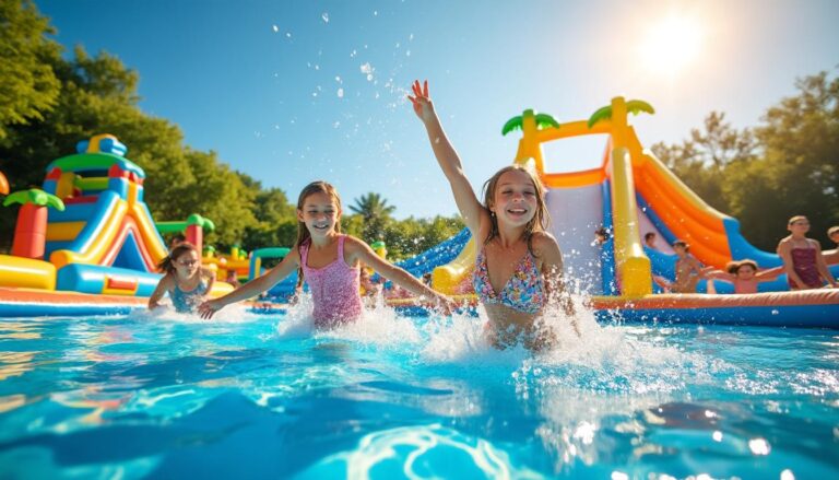 découvrez nos jeux d'eau gonflables pour des aventures aquatiques inoubliables, avec glissades amusantes et moments de plaisir en famille ou entre amis.