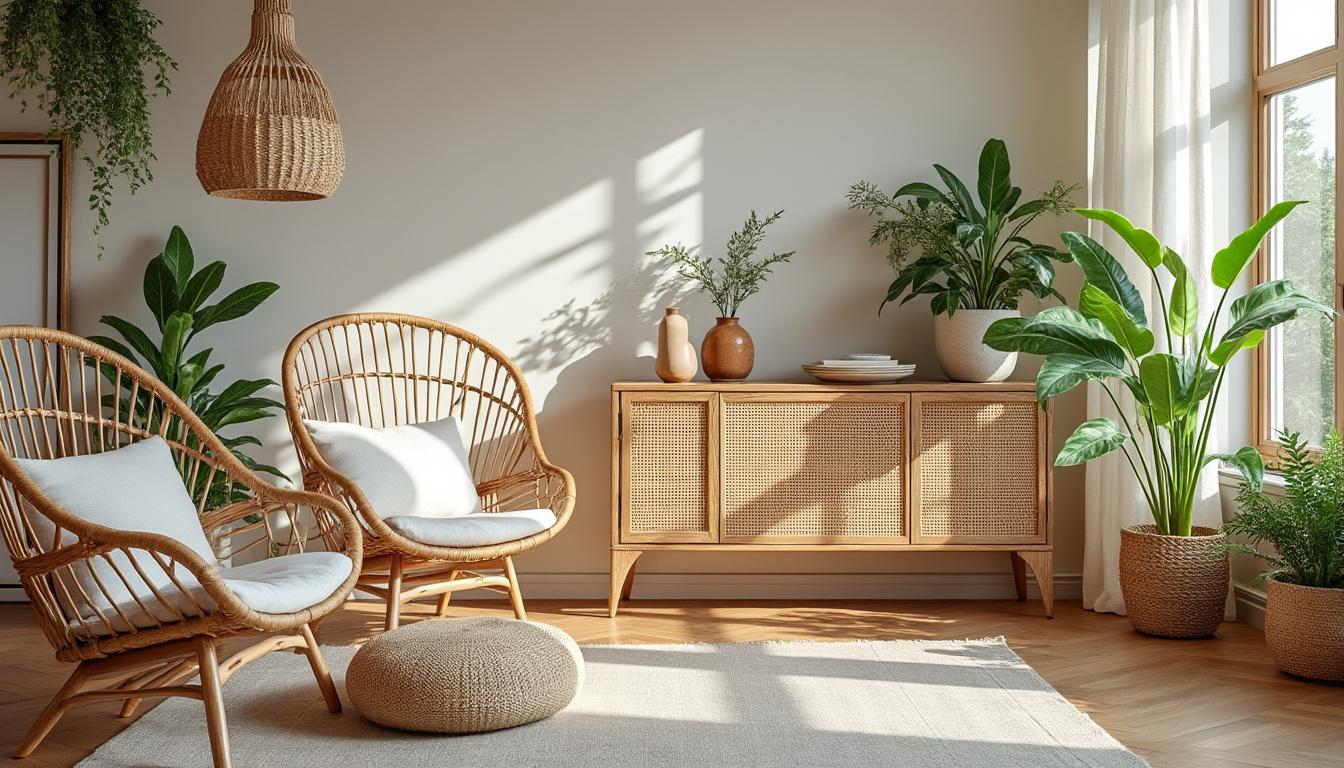 découvrez notre guide créatif pour sublimer votre intérieur en intégrant des éléments en rotin, alliant naturalité et élégance pour une décoration chaleureuse et tendance.
