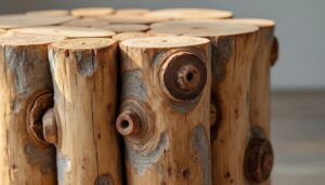 découvrez notre tabouret en rondins de bois naturel, hauteur réglable 33/38 cm, alliant robustesse et élégance rustique pour sublimer votre intérieur ou votre espace extérieur.