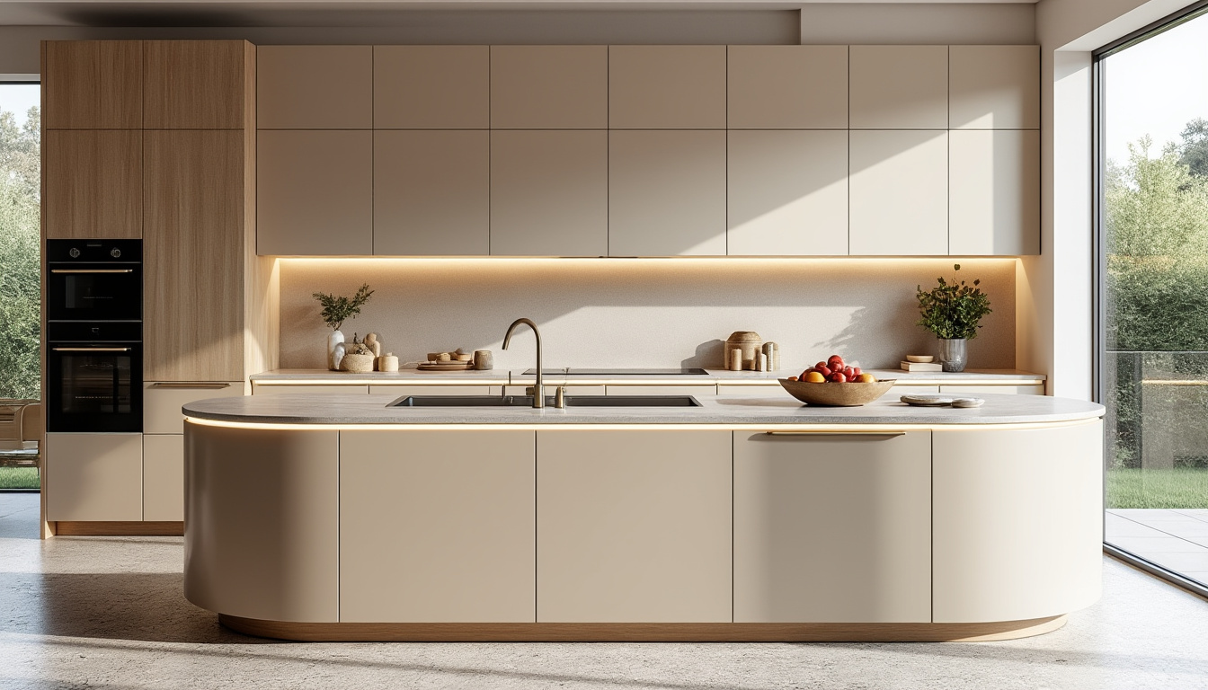 découvrez la cuisine rome, une harmonie parfaite entre l'élégance du laque beige et la chaleur des touches boisées, pour un intérieur raffiné et moderne.