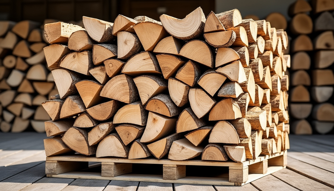 découvrez notre palette de 1,5 stère de bois de chauffage en mélange de feuillus durs, avec des bûches de 33 cm. profitez d'un tarif avantageux à 96,33€ le stère pour un chauffage efficace et économique.