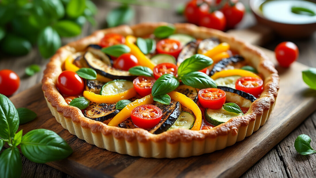découvrez la tarte aux légumes du soleil, un délice coloré et savoureux à partager en famille ou entre amis. parfaite pour un repas léger et gourmand.