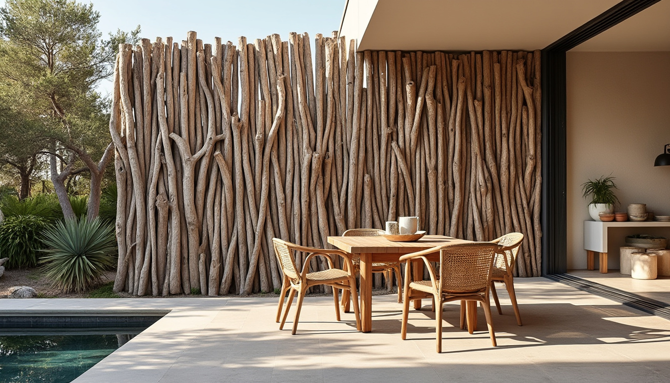 découvrez le brise-vue en bois flotté kroze, l'alliance parfaite entre élégance naturelle et protection de votre intimité. sublimez votre espace extérieur avec style et authenticité.