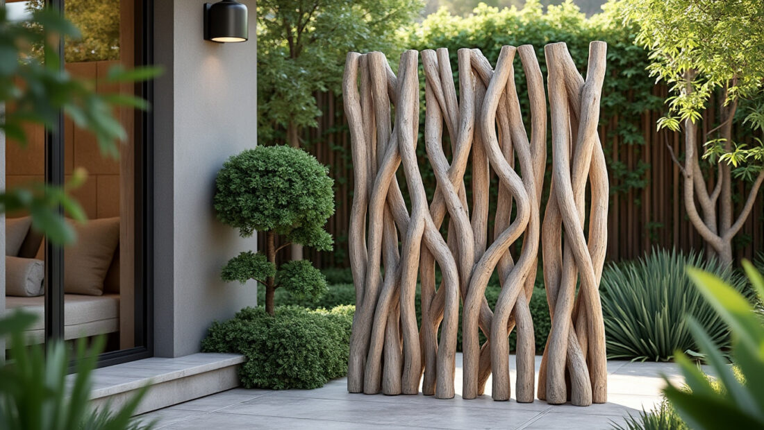 apportez une touche d'élégance naturelle à votre extérieur avec le brise-vue en bois flotté kroze, conçu pour préserver votre intimité tout en sublimant votre espace.