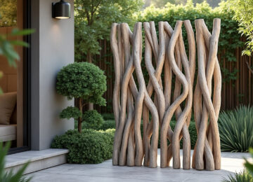 apportez une touche d'élégance naturelle à votre extérieur avec le brise-vue en bois flotté kroze, conçu pour préserver votre intimité tout en sublimant votre espace.