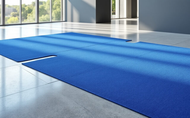 découvrez le tapis événementiel bleu uni hit 0821, disponible en largeurs de 1 m et 2 m, idéal pour cérémonies, mariages et stands d'exposition. élégance et qualité garantissent une ambiance raffinée pour vos événements.