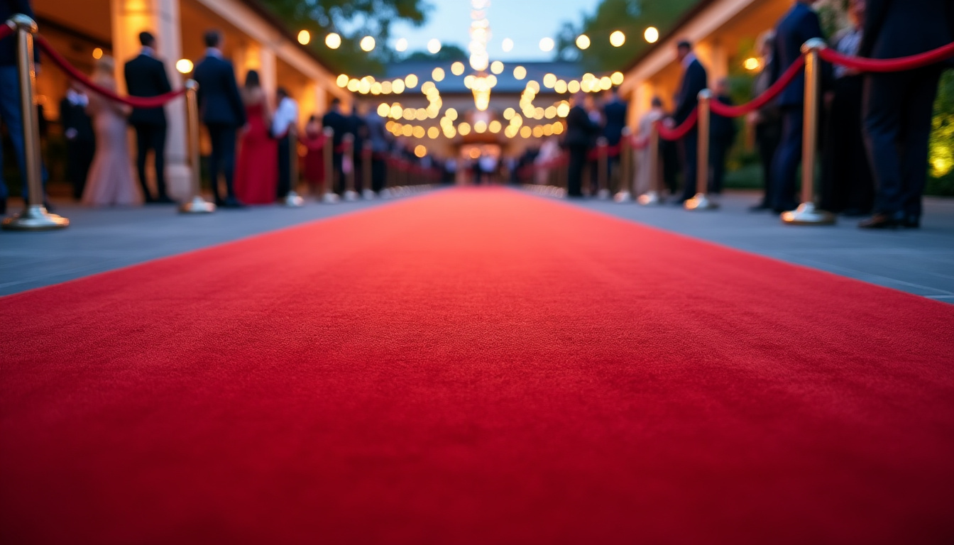 découvrez notre tapis rouge réutilisable haute performance, parfait pour mariages, événements et cérémonies en intérieur comme en extérieur. modèle podium 3078, durable et élégant.