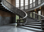 découvrez l'escalier hélicoïdal d1800 avec palier en acier galvanisé, alliant robustesse et style pour sublimer vos espaces avec élégance et sécurité.
