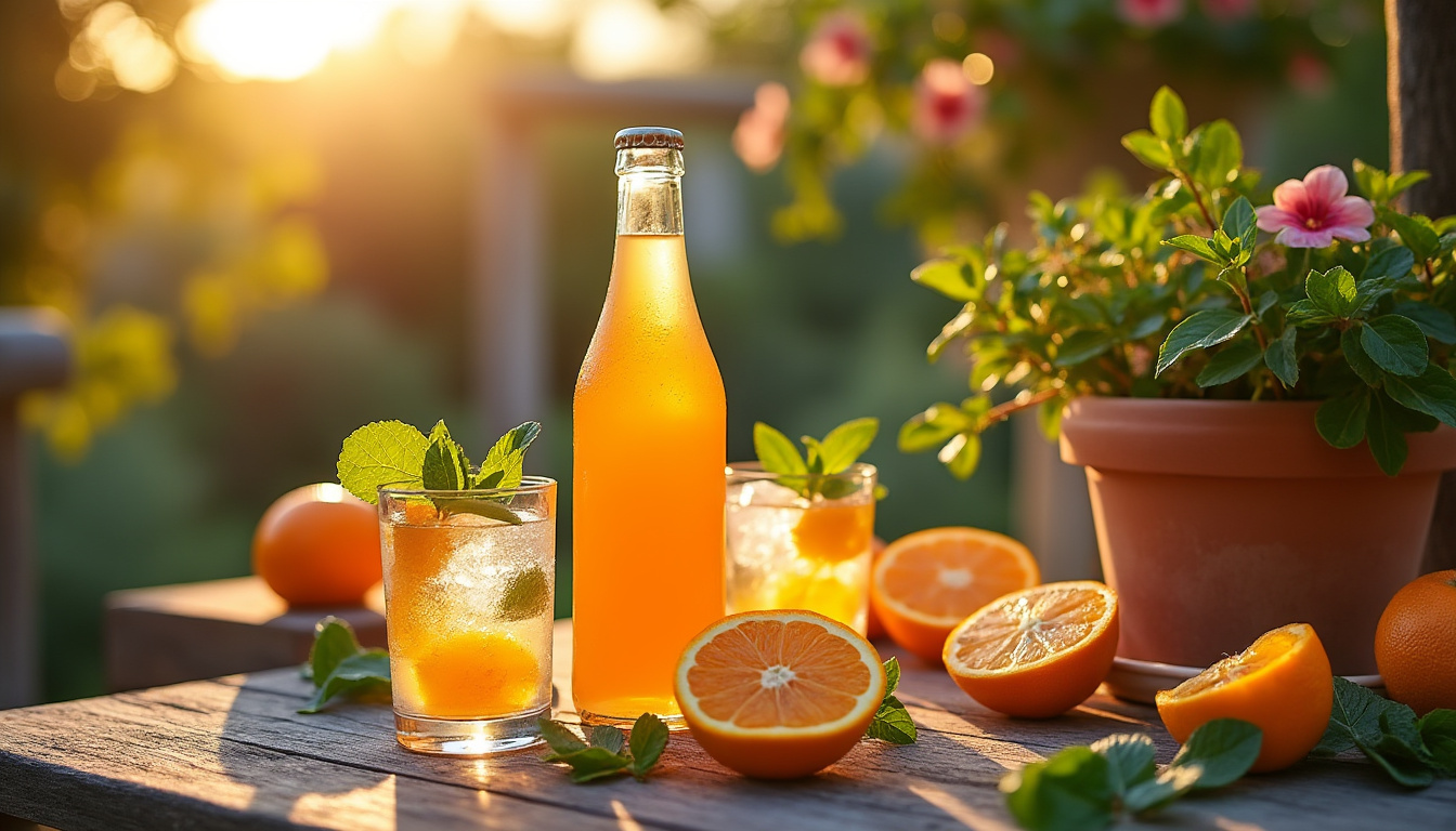 découvrez le parasol spritz, un cocktail pétillant en bouteille de 70 cl, alliant fraîcheur et convivialité pour vos moments d'été.