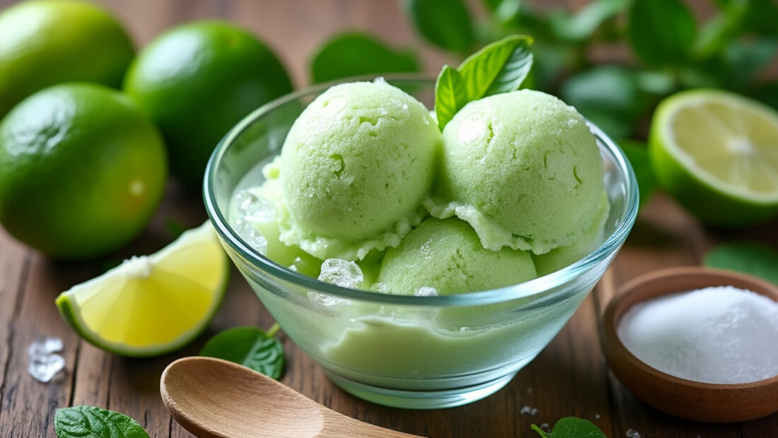 découvrez notre recette facile de sorbet au citron vert fait maison, une fraîcheur éclatante prête en un instant et sans besoin de sorbetière. parfait pour se rafraîchir naturellement cet été !