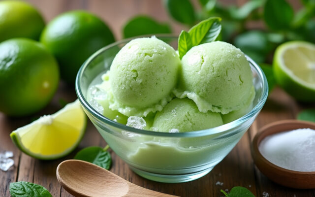 découvrez notre recette facile de sorbet au citron vert fait maison, une fraîcheur éclatante prête en un instant et sans besoin de sorbetière. parfait pour se rafraîchir naturellement cet été !