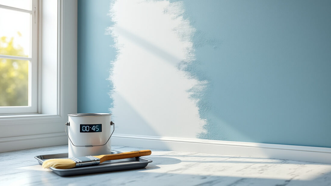 découvrez combien de temps il faut attendre pour que la peinture intérieure sèche complètement et obtenir un résultat parfait pour vos murs.