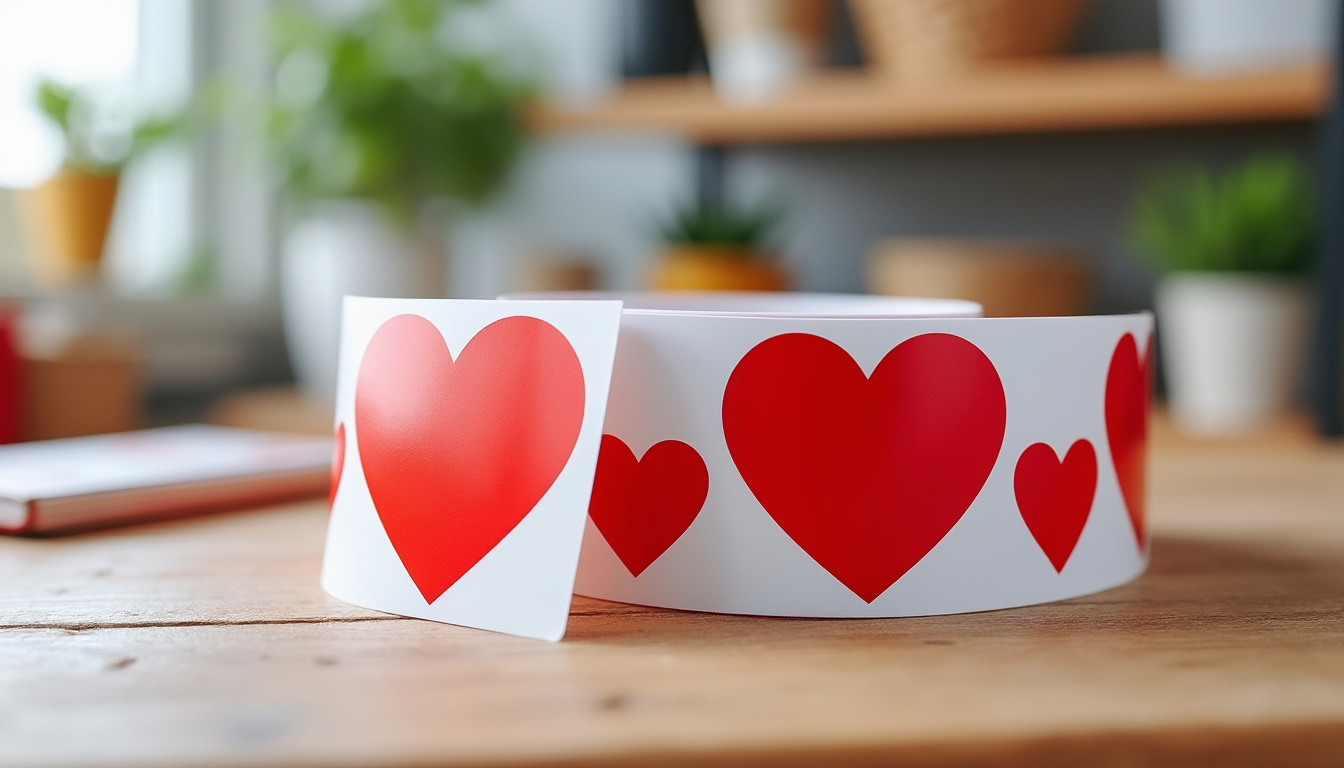 découvrez nos étiquettes en forme de cœur, parfaites pour ajouter une touche d'amour et d'originalité à vos cadeaux et créations. un coup de cœur qui fait sensation à chaque usage !