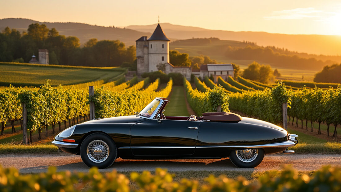 découvrez l'élégance d'une escapade en ds cabriolet à travers les paysages pittoresques de la champagne, alliant passion, style et découverte.