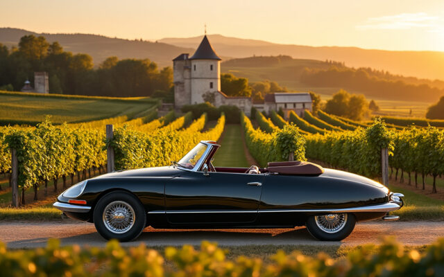 découvrez l'élégance d'une escapade en ds cabriolet à travers les paysages pittoresques de la champagne, alliant passion, style et découverte.