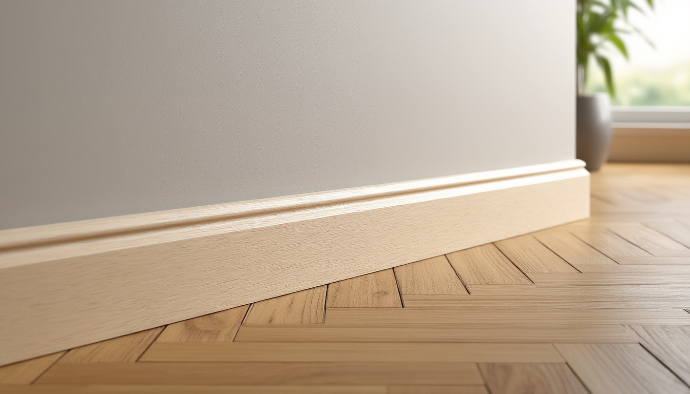 plinthe en bois massif de chêne naturel clair, qualité supérieure, fabrication française, hauteur 7 cm, élégante et durable pour sublimer vos intérieurs.