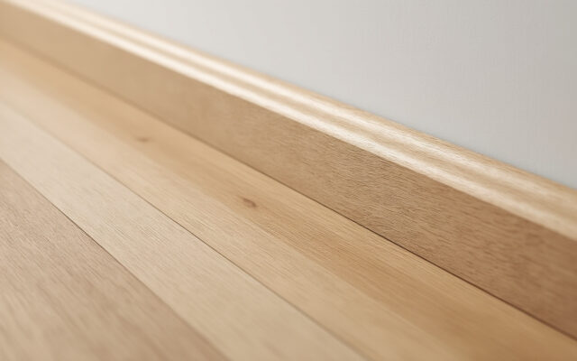 découvrez notre plinthe en bois massif de chêne naturel clair, fabrication française de qualité supérieure, hauteur 7 cm, pour une finition élégante et durable de vos murs.