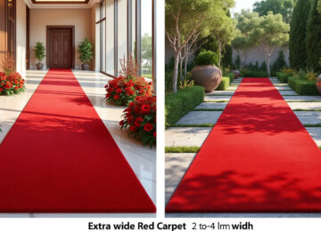 découvrez notre tapis rouge événementiel extra large, disponible de 2 à 4 mètres de largeur, idéal pour mariages, cérémonies, expositions et utilisable en intérieur comme en extérieur pour sublimer vos événements.