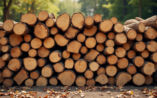 achetez du bois de chauffage en vrac 100 % châtaignier, bûches de 50 cm, au prix avantageux de 73€ le stère. parfait pour un chauffage naturel et efficace.