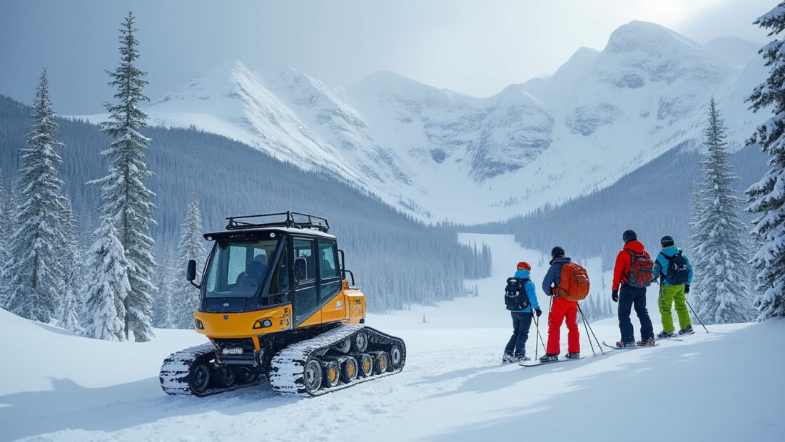 en gaspésie, le groupe planète freeride découvre le catski et ses terrains sauvages lors d’une aventure de poudreuse au cœur des montagnes.