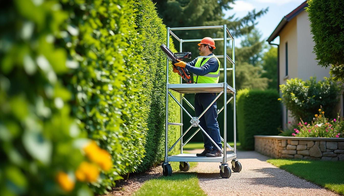 découvrez l'échafaudage spécial jardin naturoll 3m de duarib, l'outil idéal pour sécuriser et faciliter tous vos travaux extérieurs avec efficacité et confort.