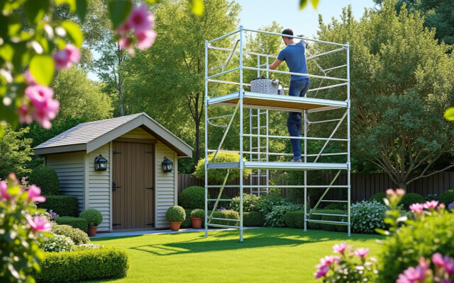 découvrez l'échafaudage spécial jardin naturoll 3m de duarib, l'allié idéal pour sécuriser et faciliter tous vos travaux extérieurs. pratique, robuste et facile à monter, il s'adapte parfaitement à vos besoins de jardinage et bricolage.