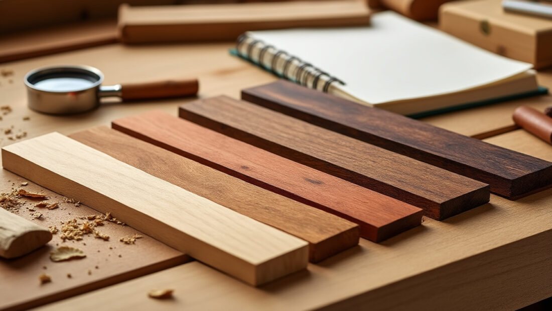 apprenez à reconnaître les principales essences de bois grâce à ce guide pratique pour débutants : couleurs, veinures, textures et usages à observer.