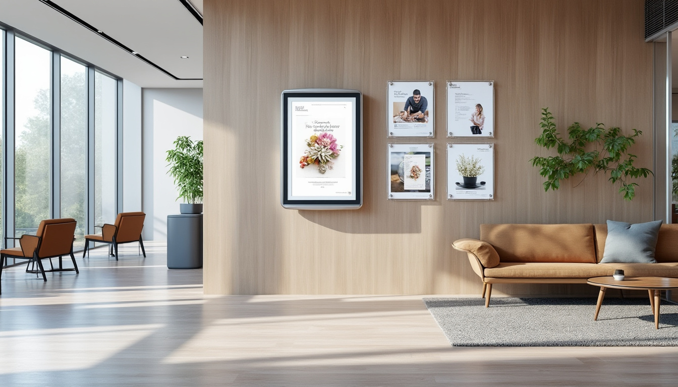 découvrez maxilibro, le porte-affiche mural pivotant qui met vos visuels en valeur avec élégance et dynamisme.