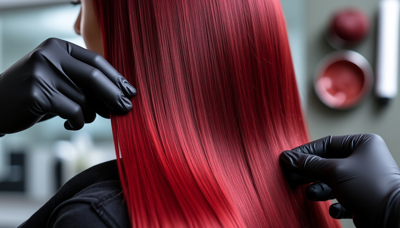 découvrez nos mèches rouge intense, une coloration professionnelle de 60 ml pour des cheveux vibrants et éclatants. facile à appliquer, elle offre une tenue longue durée et une couleur riche et brillante.